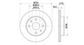 Front Discs Daihatsu Sirion Charade Move 234mm DVF234.160