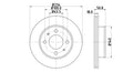 Front Disc 234mm Hyundai Atos DVF234.180