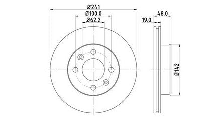 Front Discs HYUNDAI Getz DVF241.190