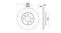 Front Discs Kia Picanto 2017- DVF256.201