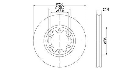 Front Discs Ford Ranger Mazda B Series BT-50 256mm DVF256.243
