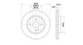 LMB DVF258.230 Front Caliper Disc Vented - 258mm Outer Diameter - Compatible with Ford Fiesta VI & Mazda 2