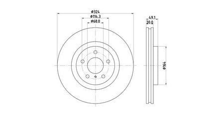 Front Discs Nissan 350Z DVF324.302