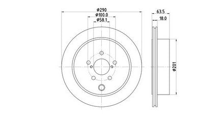 Rear Disc 290mm Subaru BRZ, Legacy, Outback, Toyota GT86, GR86 DVR290.181