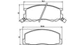 LMB Front Brake Pads FP303.128LM - 128.4mm Length - Compatible with Toyota Condor, Innova, Stallion
