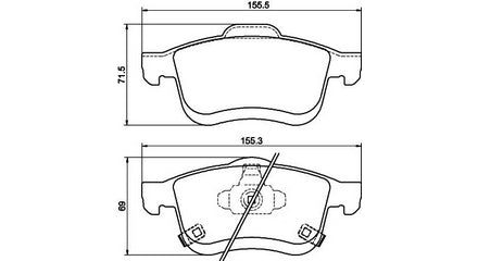 Front Brake Pads FIAT 500L FP585.155LM
