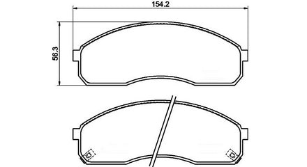 Front Pads Hyundai H100, Kia Carinval Sedona Pregio FP626.154HD