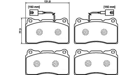 Front Brake Pads Alfa Romeo Giulietta FP849.132LM
