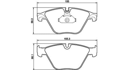 Front Pads BMW 5 Series F10, F11, 6 Series F12, F13 FP850.155C