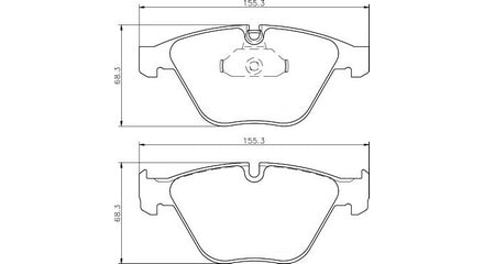 LMB Front Pads BMW E90, X1 (312mm Disc) FP854.155LM Low Metallic